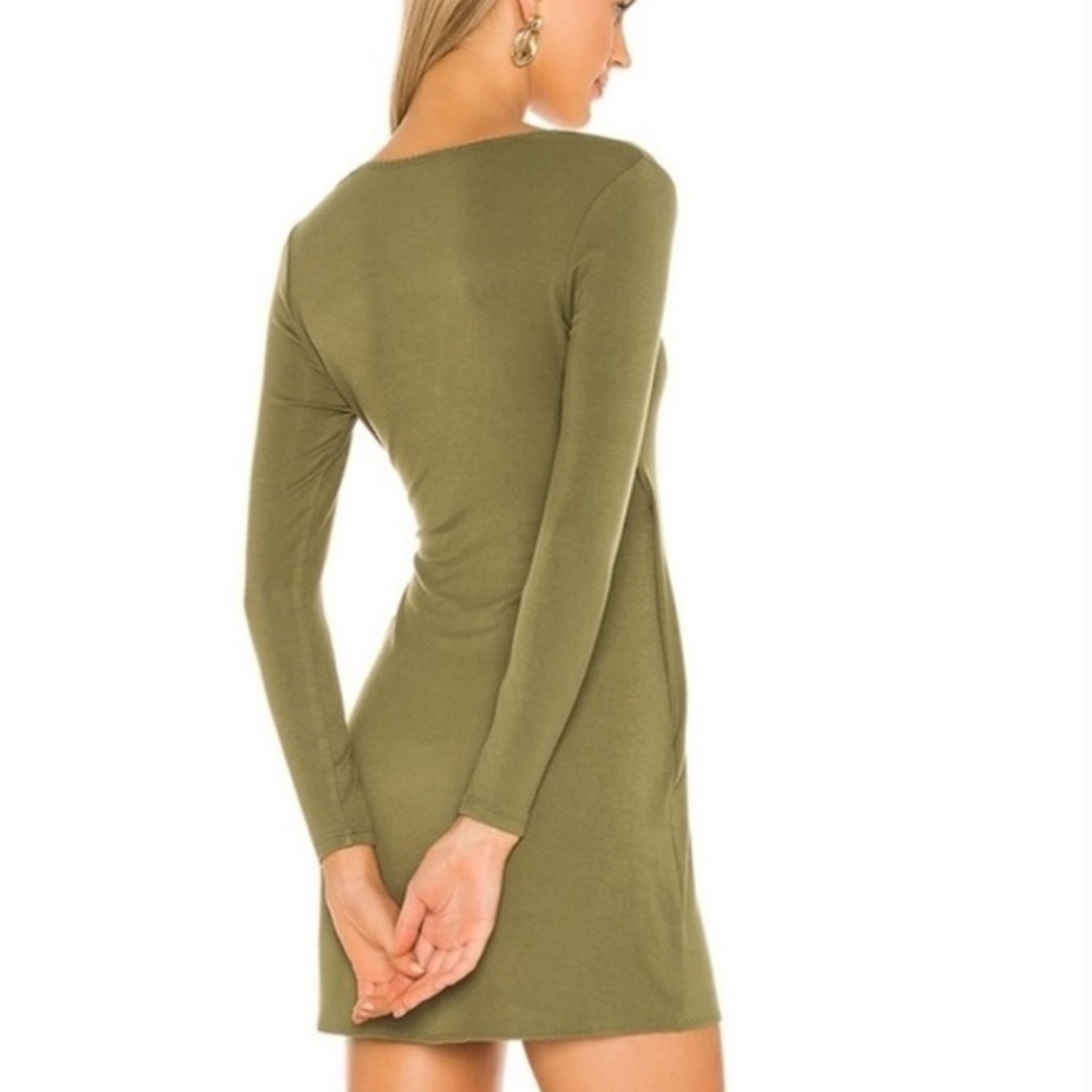 Privacy Please Green Mini Wrap Dress S - Picture 3 of 7